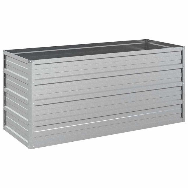 højbed 100x40x45 cm galvaniseret stål sølvfarvet