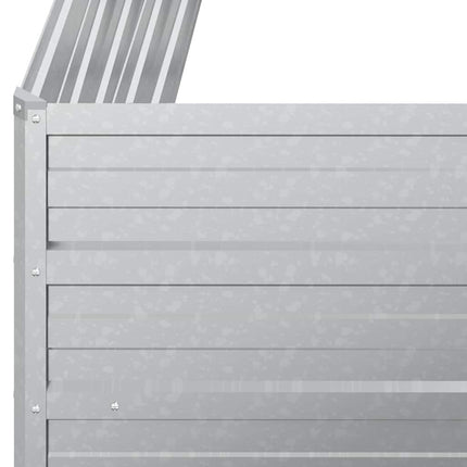 højbed 100x40x45 cm galvaniseret stål sølvfarvet
