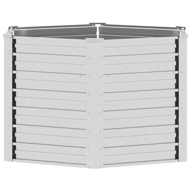 højbed 129x77 cm galvaniseret stål sølvfarvet