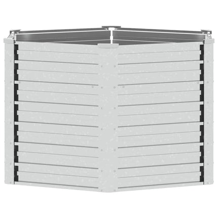 højbed 129x77 cm galvaniseret stål sølvfarvet