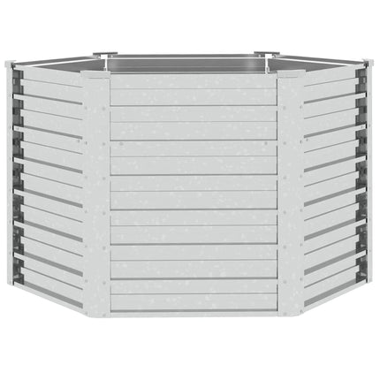 højbed 129x77 cm galvaniseret stål sølvfarvet