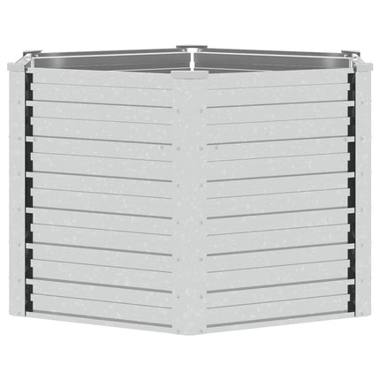 højbed 129x77 cm galvaniseret stål sølvfarvet