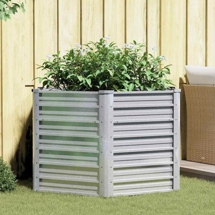 højbed 129x77 cm galvaniseret stål sølvfarvet