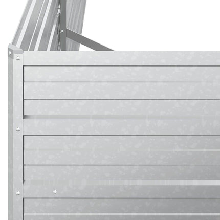 højbed 400x80x77 cm galvaniseret stål sølvfarvet