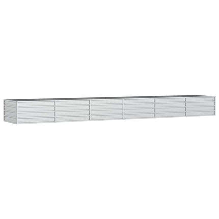 højbed 480x80x45 cm galvaniseret stål sølvfarvet