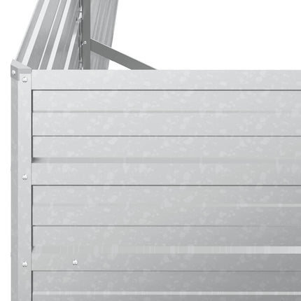 højbed 480x80x45 cm galvaniseret stål sølvfarvet