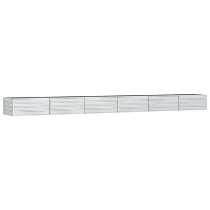 højbed 600x80x45 cm galvaniseret stål sølvfarvet