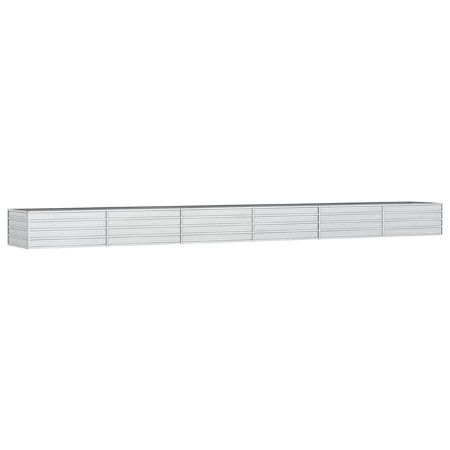 højbed 600x80x45 cm galvaniseret stål sølvfarvet