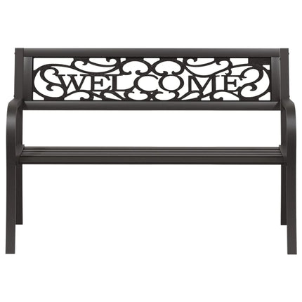 havebænk 125 cm stål sort