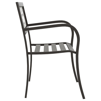 havebænk 125 cm stål sort