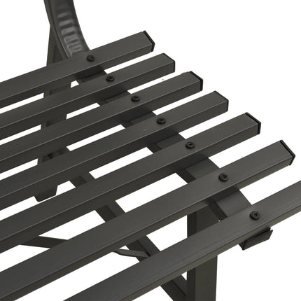 havebænk 110 cm stål sort