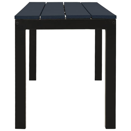 havebænk 110 cm stål og WPC sort