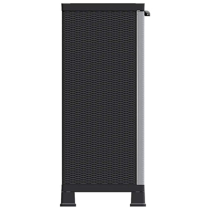 plastskab 68x39x92 cm rattandesign plastik