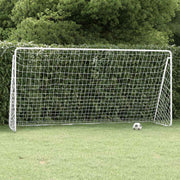 fodboldmål med net 366x122x182 cm stål hvid