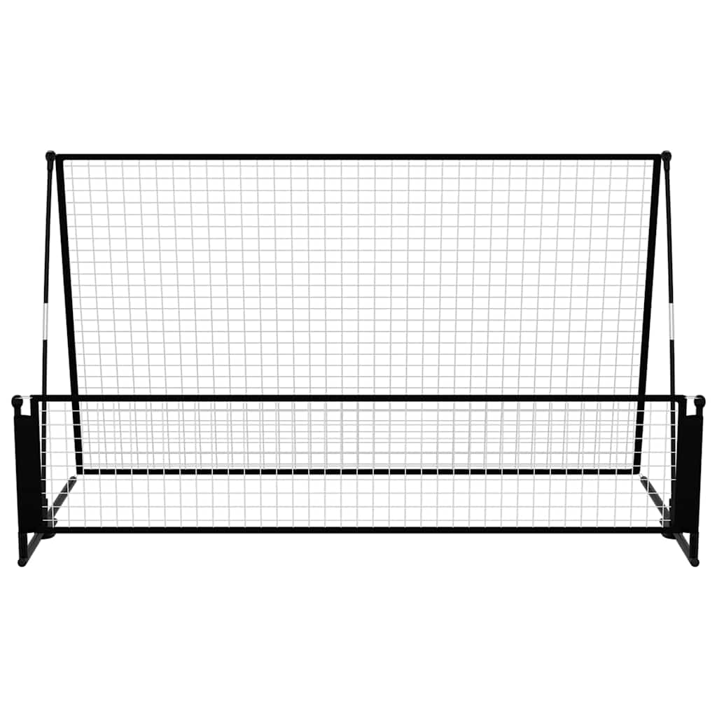 2-i-1 fodbold-rebounder 202x104x120 cm stål