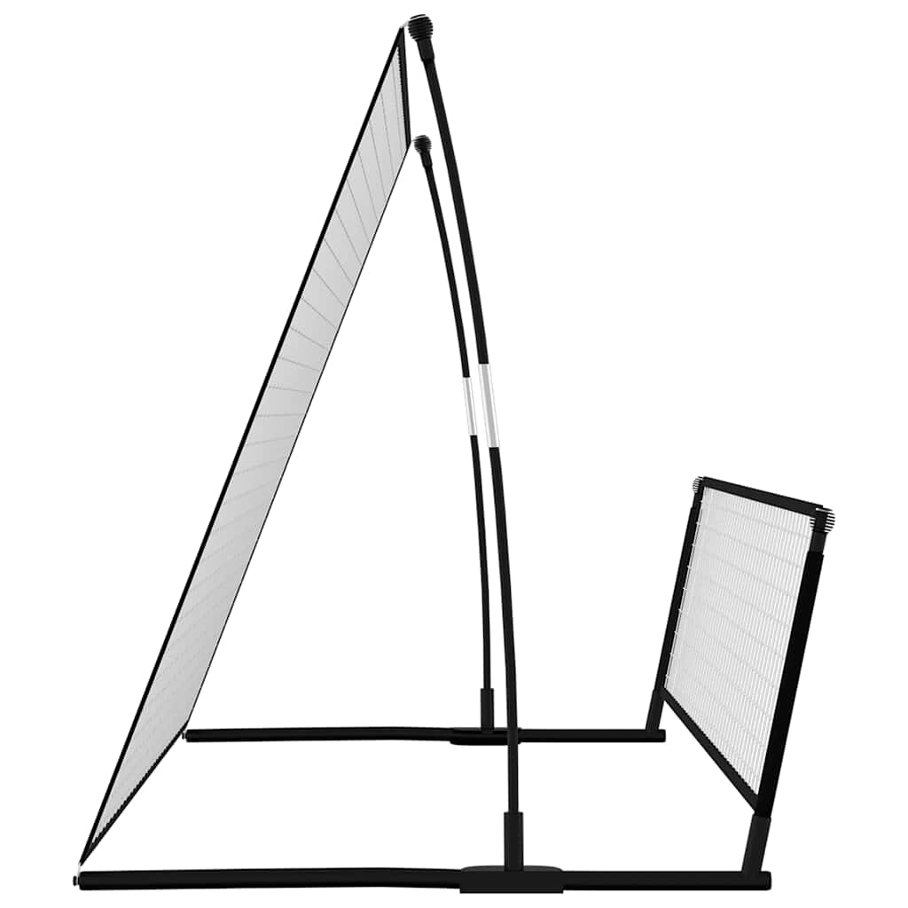 2-i-1 fodbold-rebounder 202x104x120 cm stål