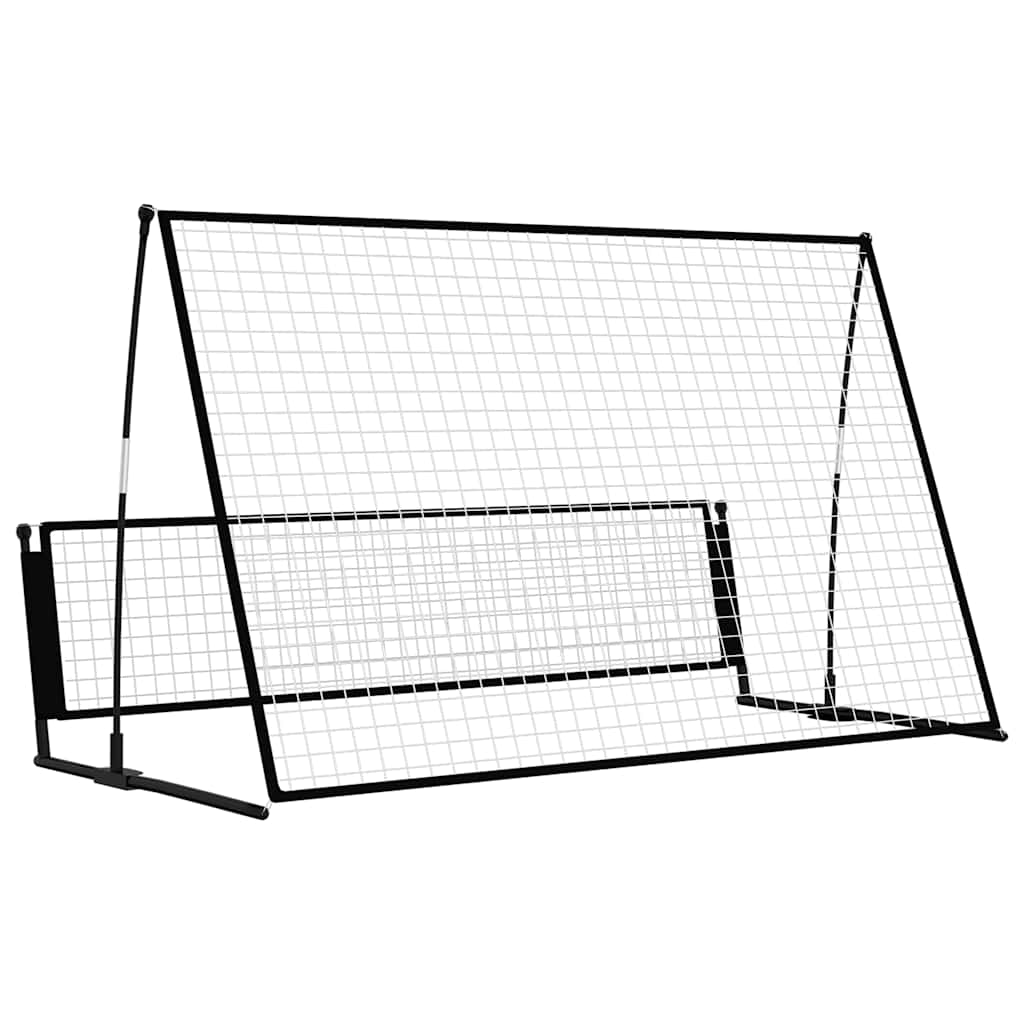 2-i-1 fodbold-rebounder 202x104x120 cm stål