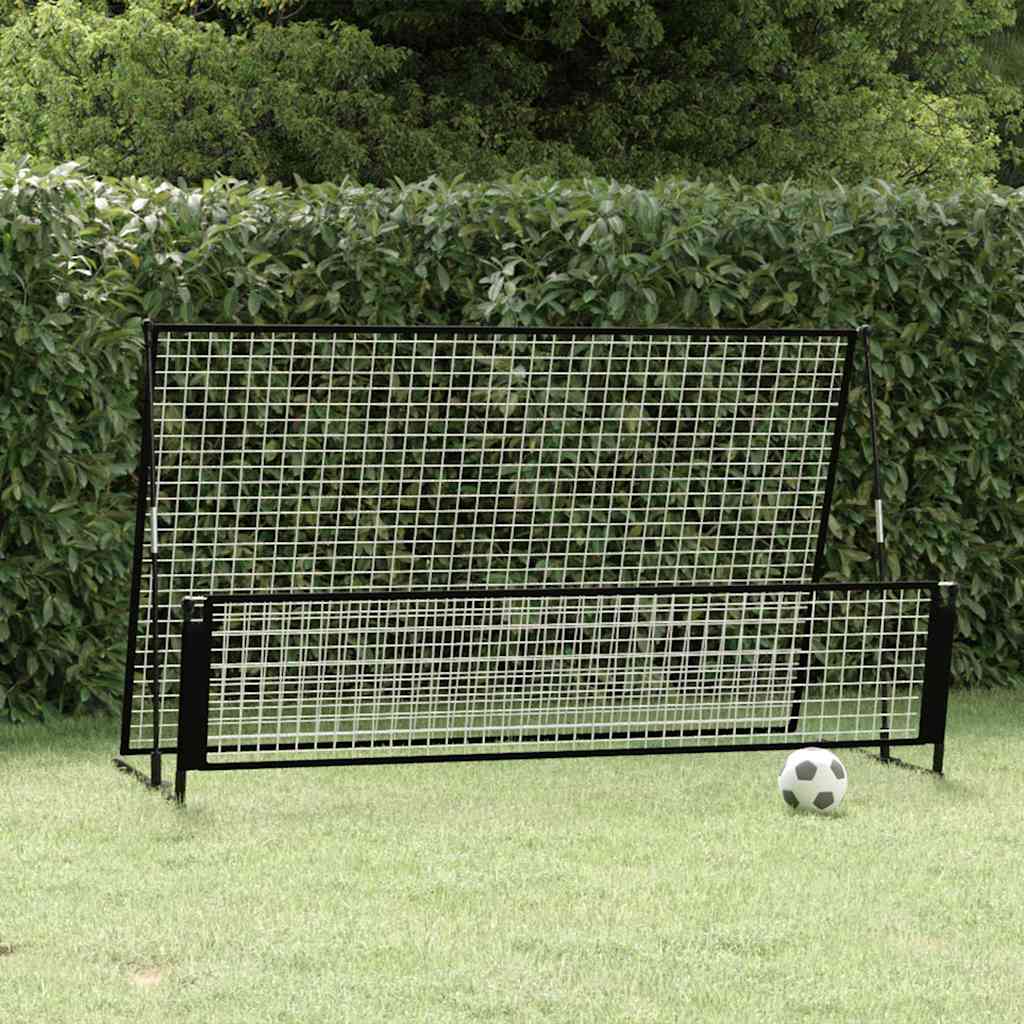 2-i-1 fodbold-rebounder 202x104x120 cm stål