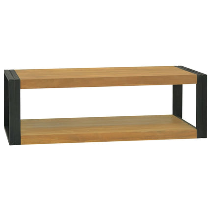 væghængt badeværelsesskab 110x45x35 cm massivt teaktræ