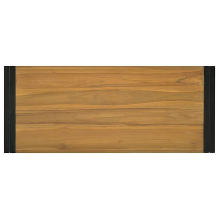 væghængt badeværelsesskab 110x45x35 cm massivt teaktræ