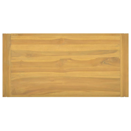 væghængt badeværelsesskab 90x45x35 cm massivt teaktræ