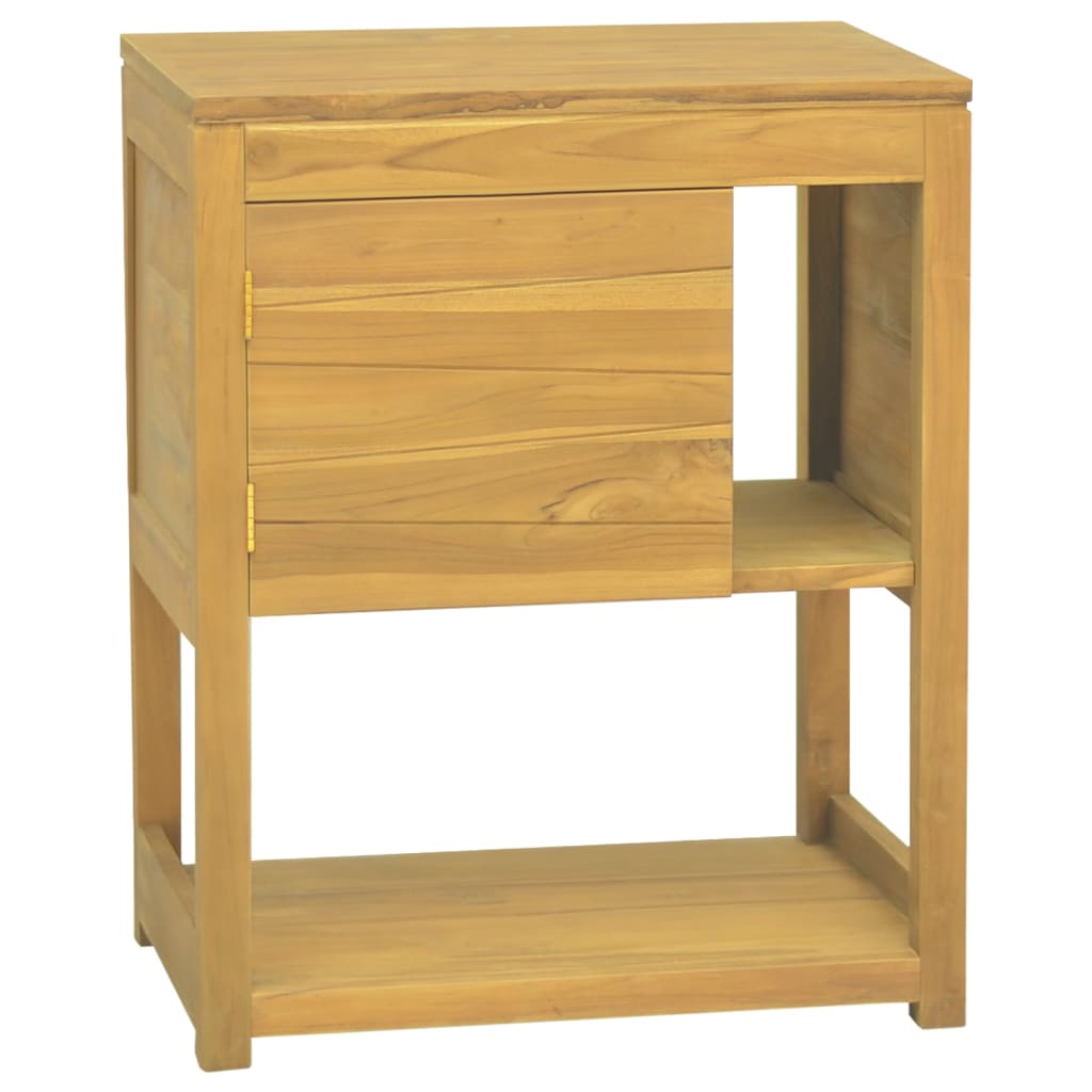 badevrelsesskab 60x40x75 cm massivt teaktr