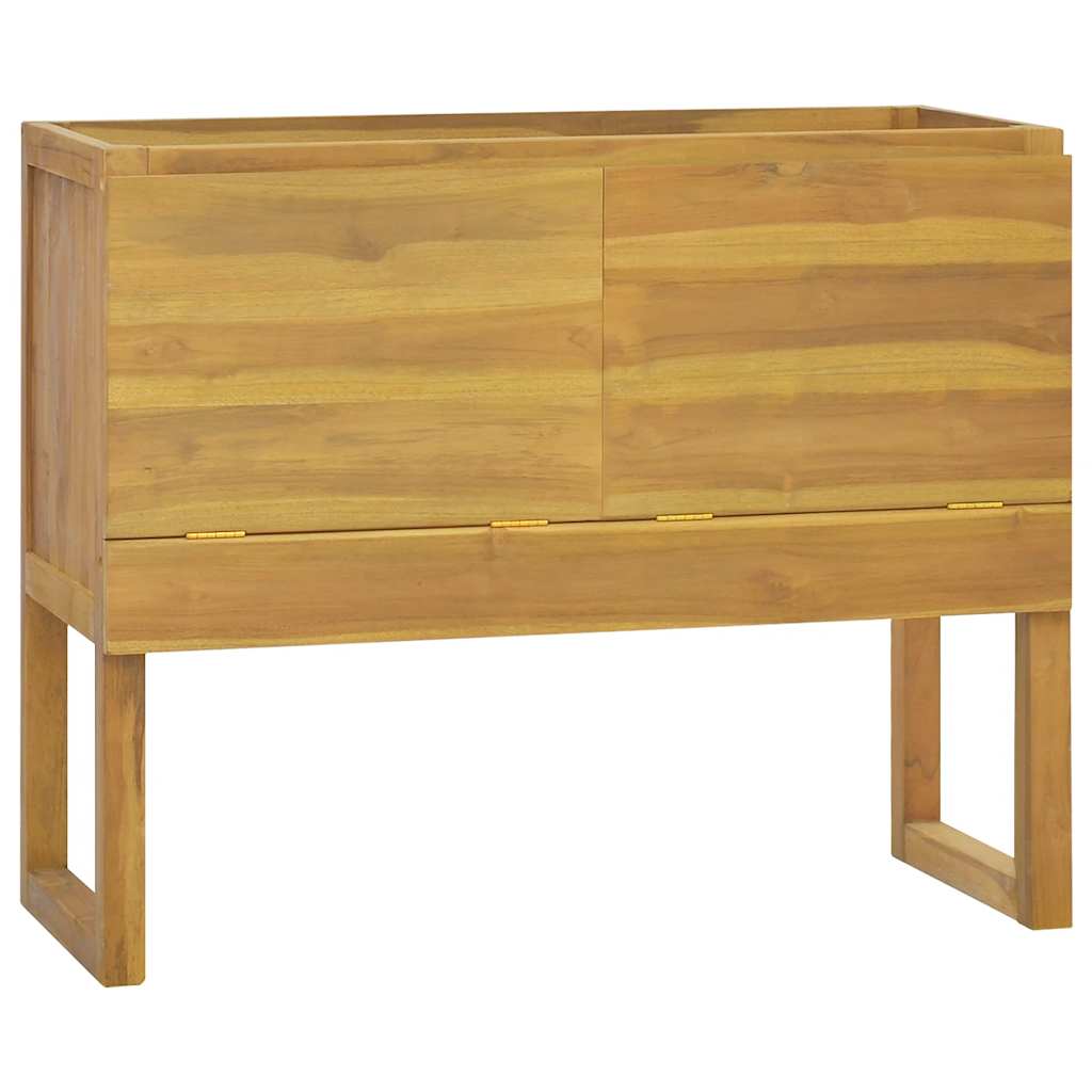 badeværelsesskab 90x40x75,5 cm massivt teaktræ