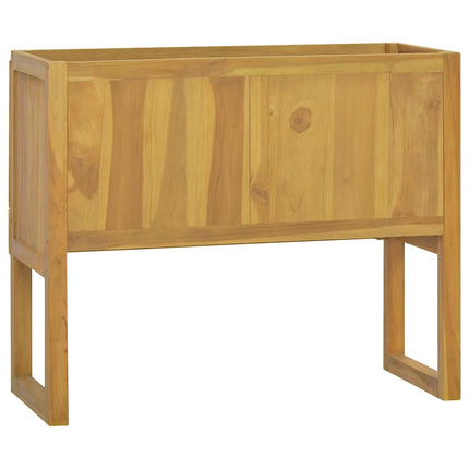 badeværelsesskab 90x40x75,5 cm massivt teaktræ