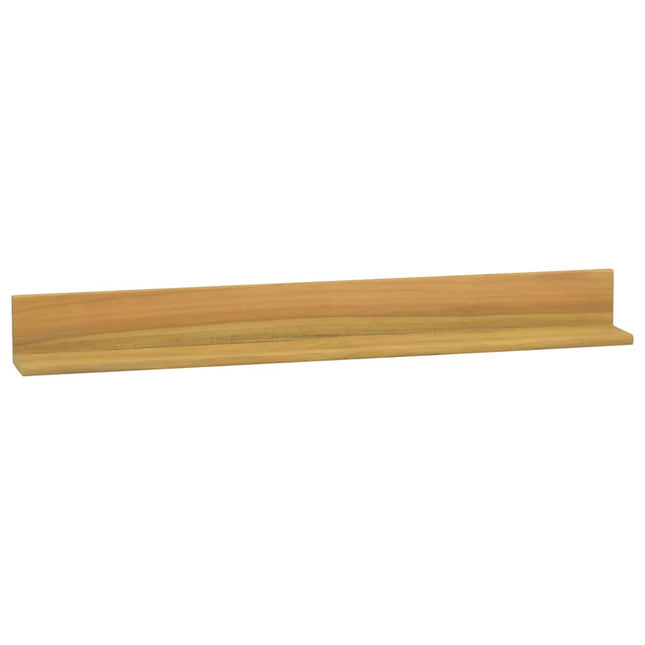 væghylder 2 stk. 90x10x10 cm massivt teaktræ