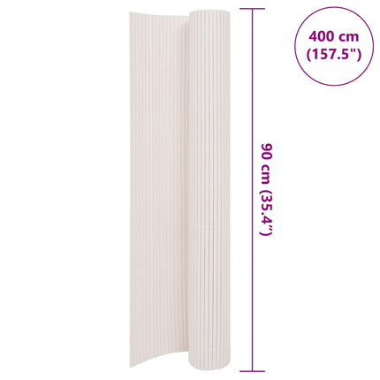 havehegn 90x400 cm dobbeltsidet hvid