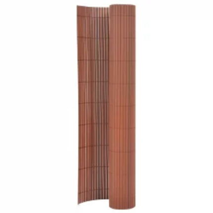 dobbeltsidet havehegn 110x400 cm brun
