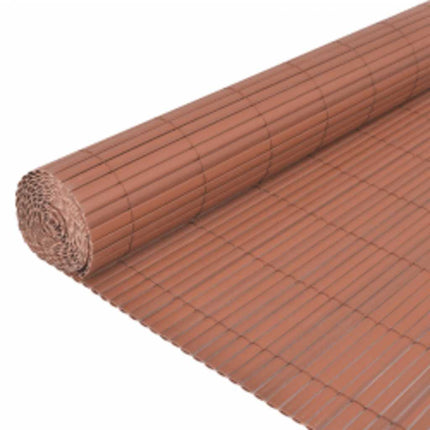 dobbeltsidet havehegn 110x400 cm brun