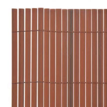 dobbeltsidet havehegn 110x400 cm brun