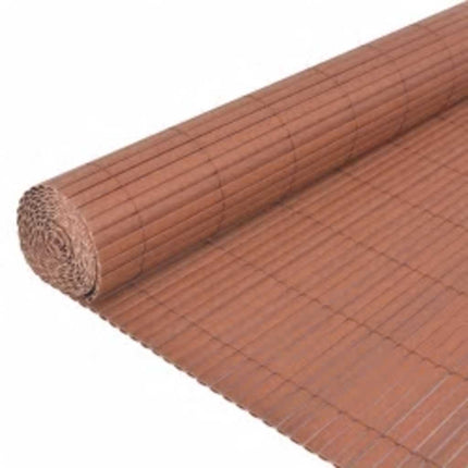 dobbeltsidet havehegn 110x500 cm brun