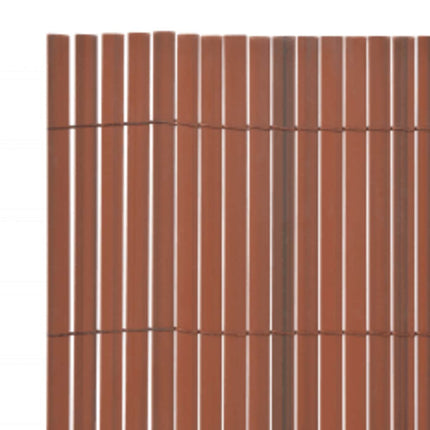 dobbeltsidet havehegn 110x500 cm brun