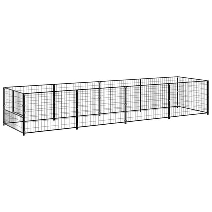 hundeløbegård 4 m² stål sort