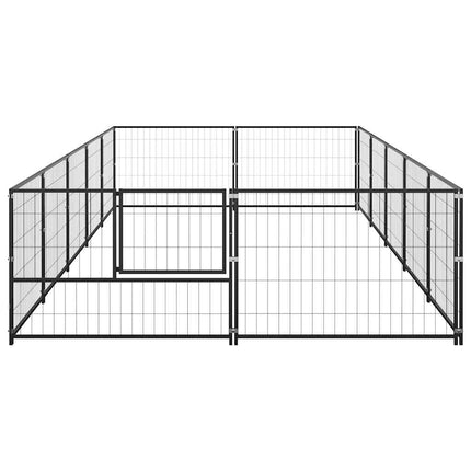 hundeløbegård 10 m² stål sort