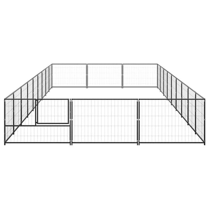hundeløbegård 27 m² stål sort