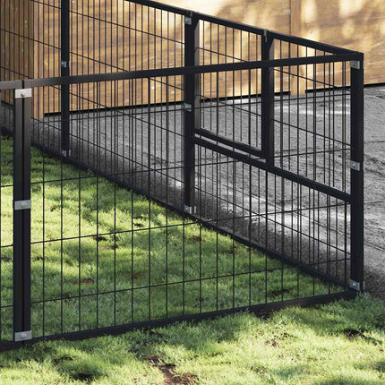 hundeløbegård 30 m² stål sort