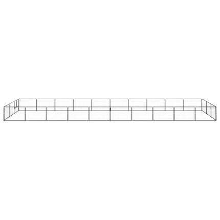 hundeløbegård 30 m² stål sort