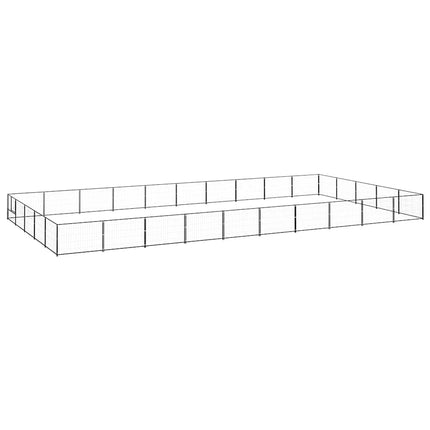 hundeløbegård 50 m² stål sort