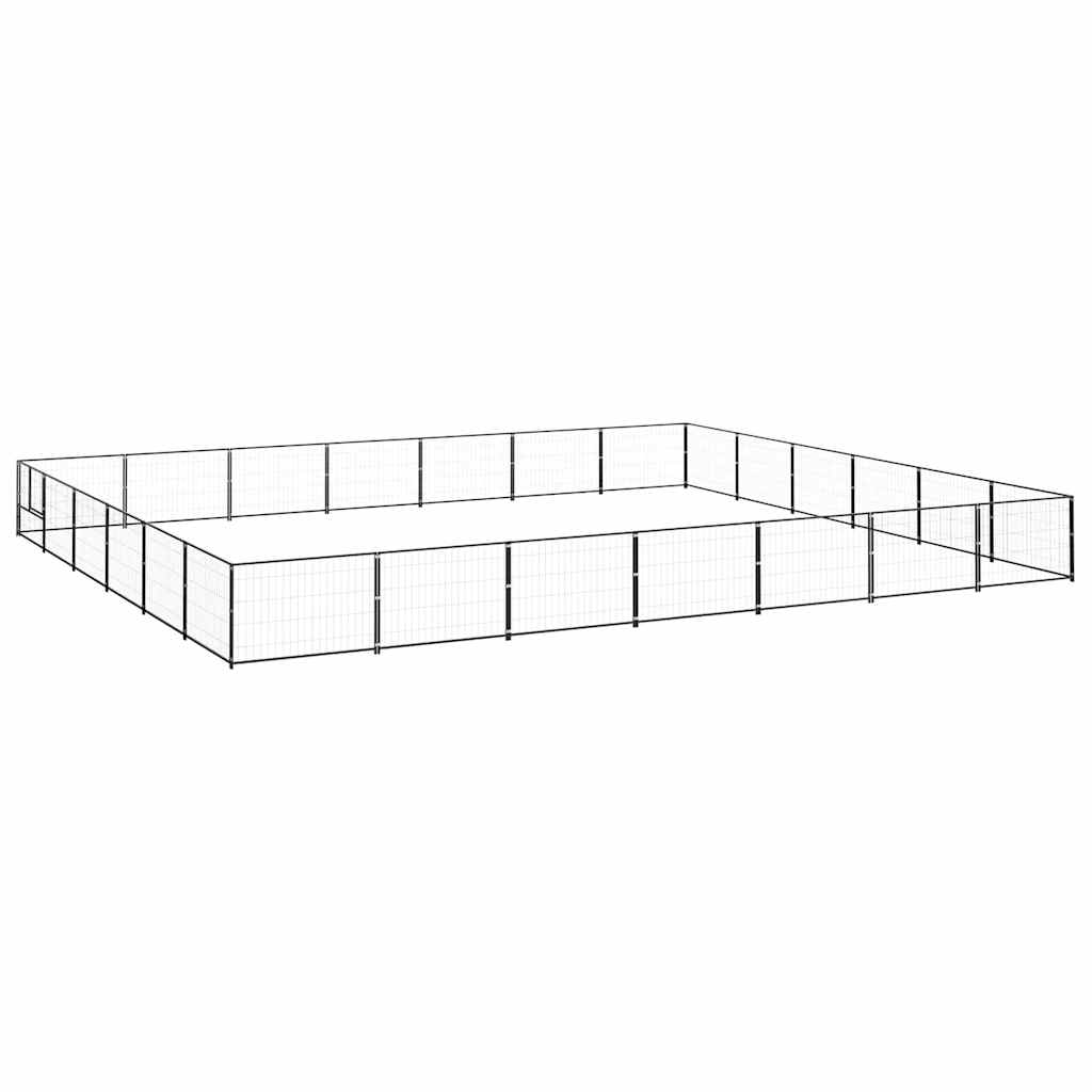 hundeløbegård 42 m² stål sort