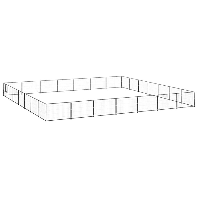 hundeløbegård 49 m² stål sort
