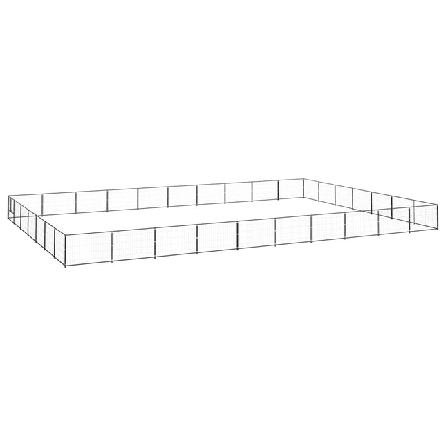 hundeløbegård 70 m² stål sort