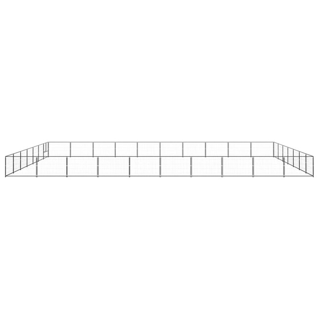 hundeløbegård 70 m² stål sort