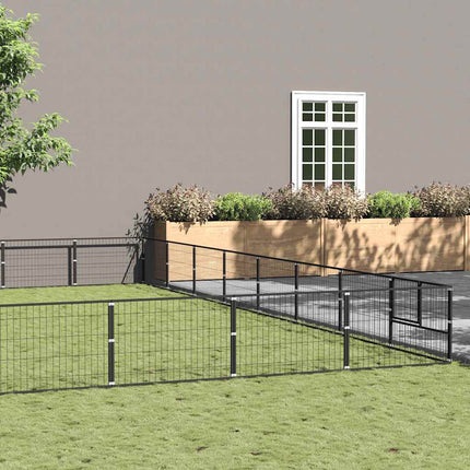hundeløbegård 72 m² stål sort