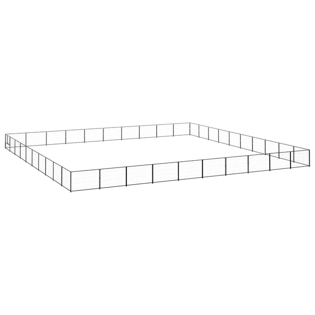 hundeløbegård 100 m² stål sort