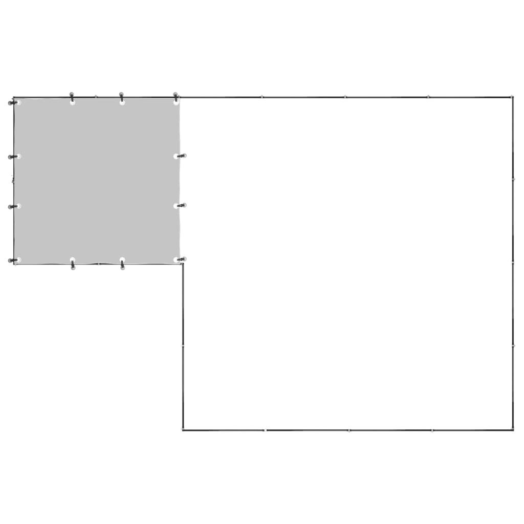 hundeløbegård 6,05 m² stål sort
