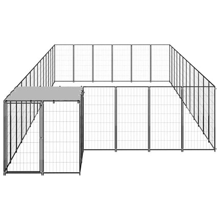 hundeløbegård 26,62 m² stål sort