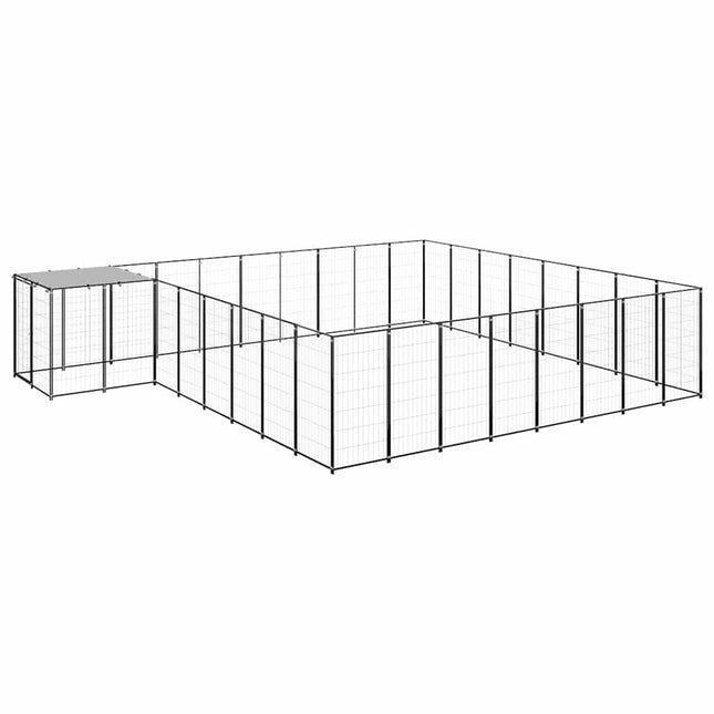 hundeløbegård 20,57 m² stål sort